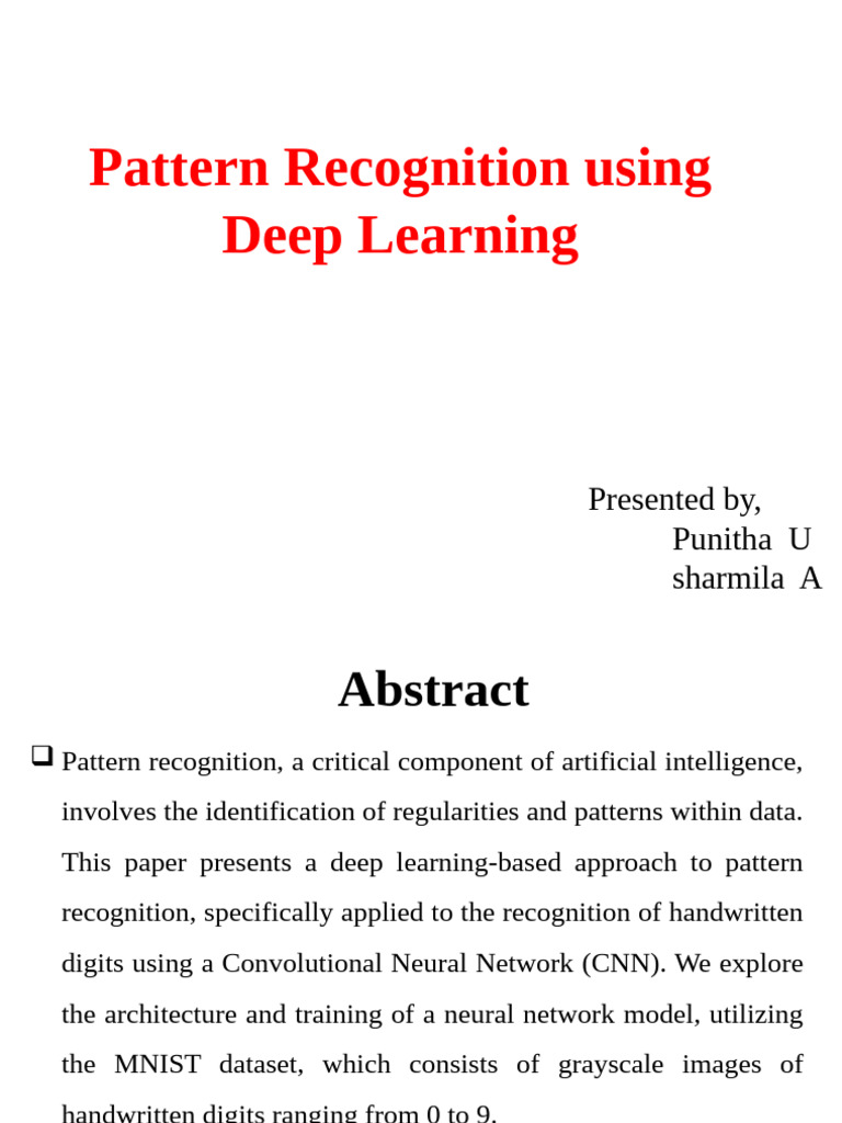 Deep Learning for Handwritten Digit Recognition | PDF | Deep Learning ...