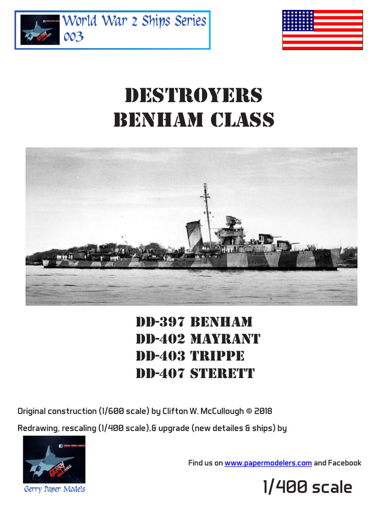 Benham Class Destroyers in WWII | PDF | Shipping | Warships