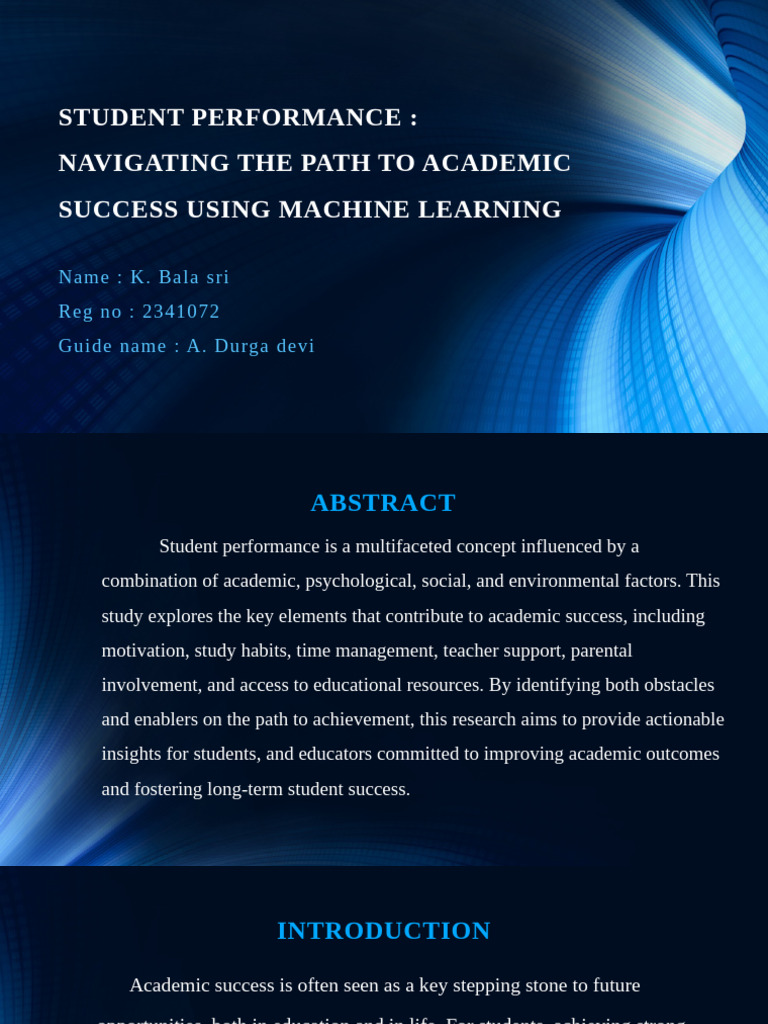 Machine Learning for Student Success | PDF | Information | Software Testing