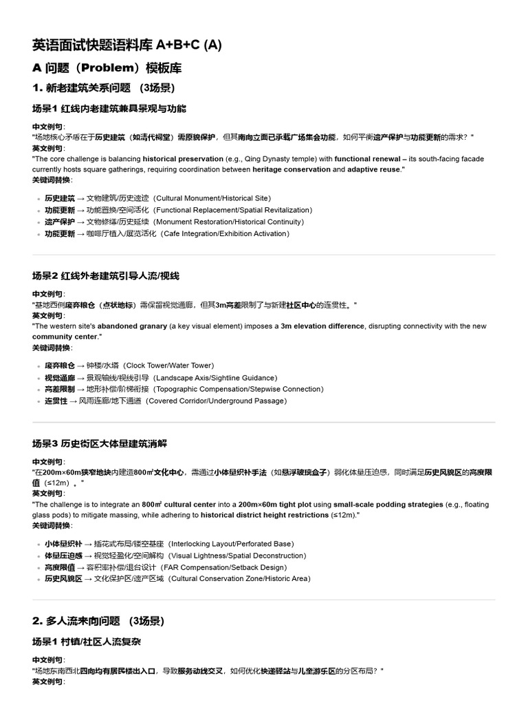 英语面试快题语料库A+B+C (A) | PDF