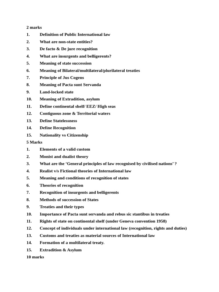 Key Concepts in Public International Law | PDF | International Law ...