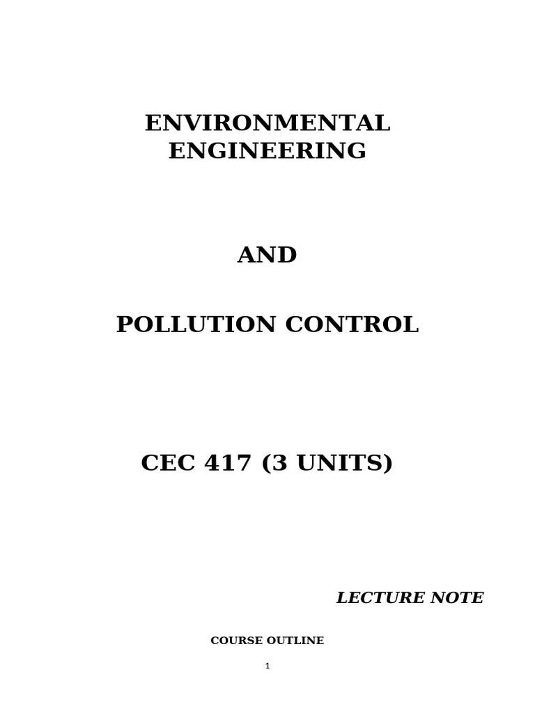 Environmental Engineering & Pollution Control | PDF | Troposphere ...