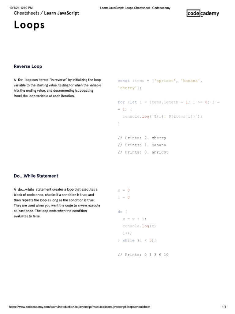 Loops | PDF