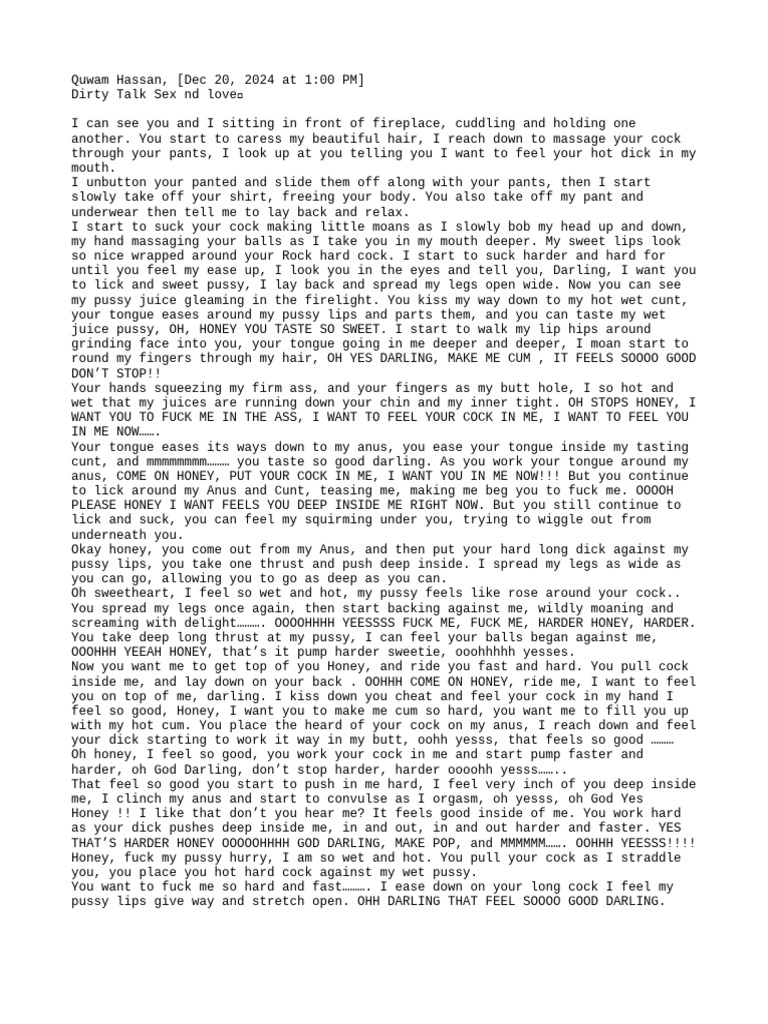 Intimate Dirty Talk Fantasy Story | PDF