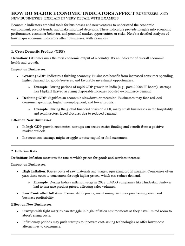 Impact of Inflation on Business Strategies | PDF | Gross Domestic ...