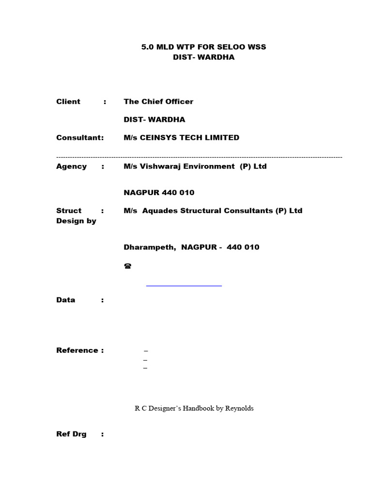 Seloo_5.0Clariflocculator_ Design | PDF | Building Materials | Mechanics