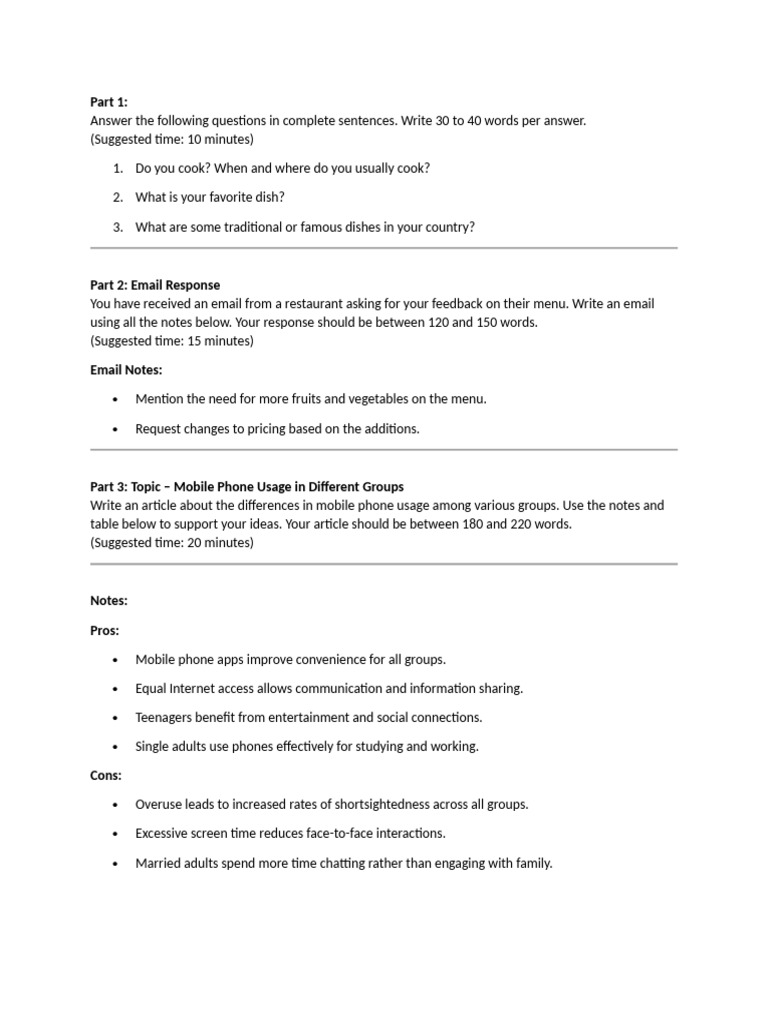 Cooking, Feedback, and Mobile Phone Use | PDF