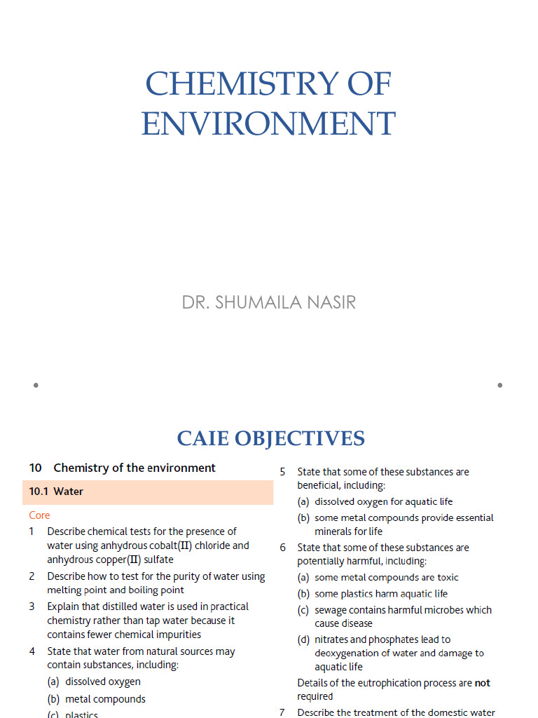 CHEMISTRY OF ENVIRONMENT - PPTX - 20250413 - 161104 - 0000 | PDF