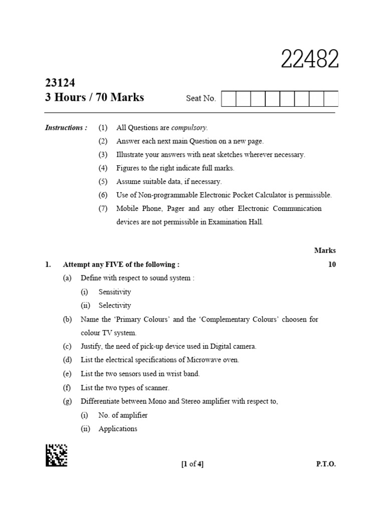 MSBTE Winter 2023 Exam Pattern Guide | PDF | Amplifier | Sound Technology
