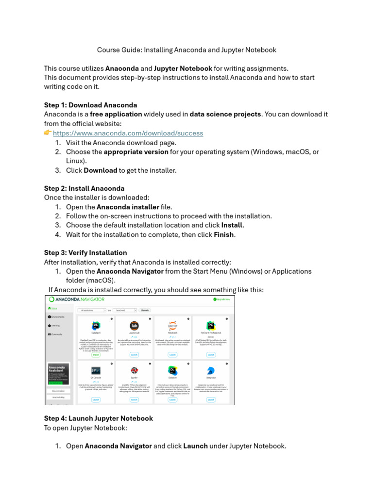 Anaconda Installation Guide | PDF | Python (Programming Language ...