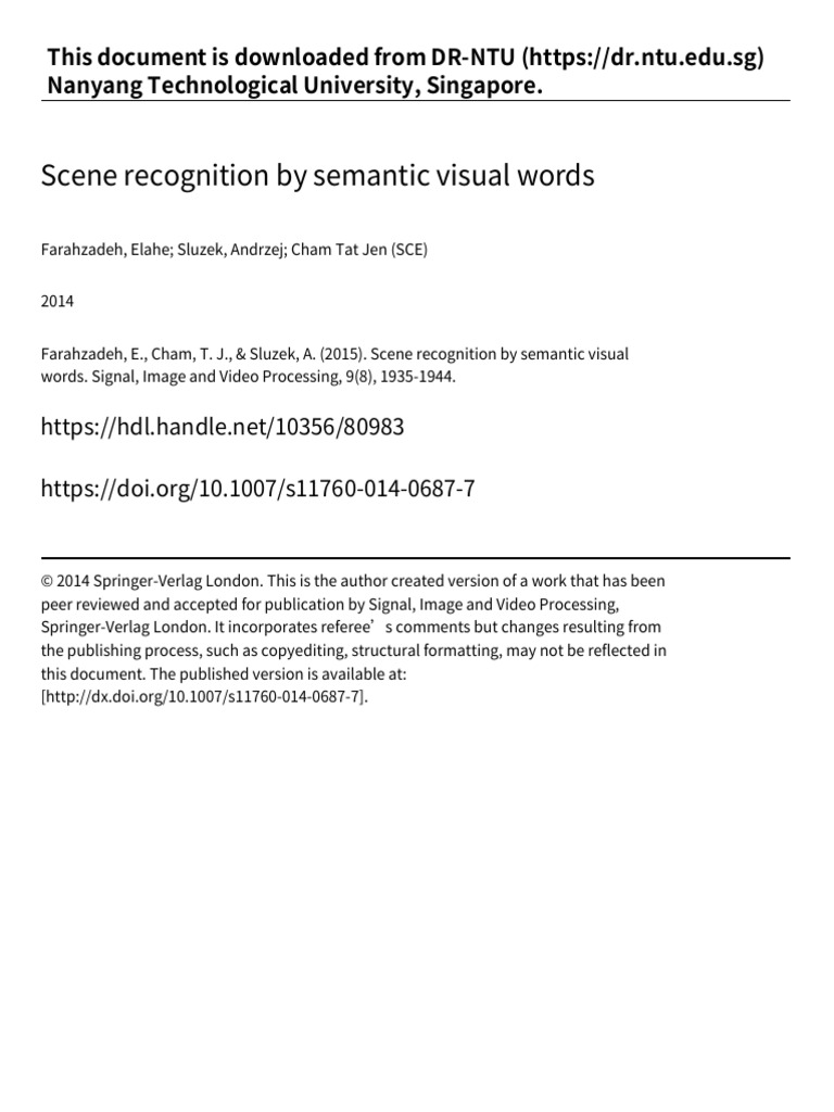 Scene Recognition by Semantic Visual Words | PDF | Matrix (Mathematics ...