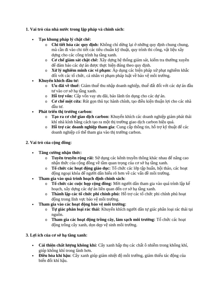 Phat Trien Co So Ha Tang Xanh | PDF