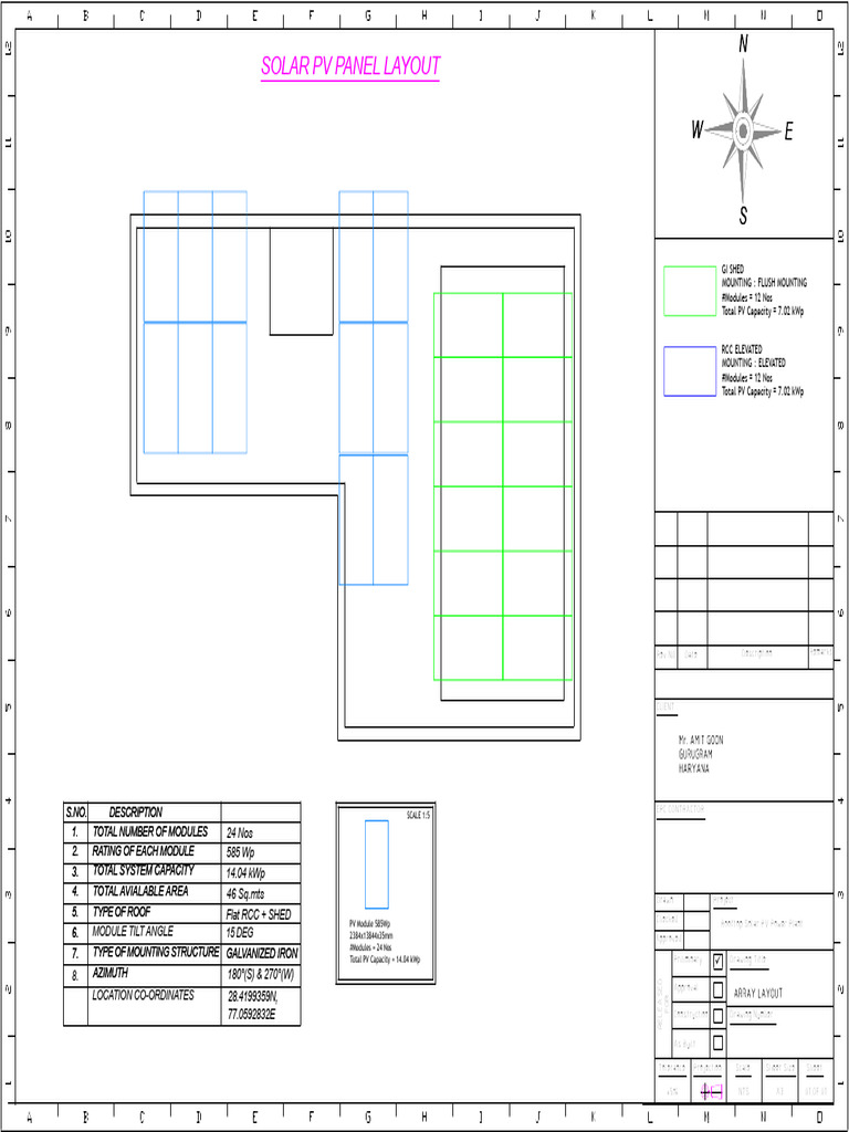 ARRAY LAYOUT - GURGAON Model | PDF | Solar Panel | Photovoltaics