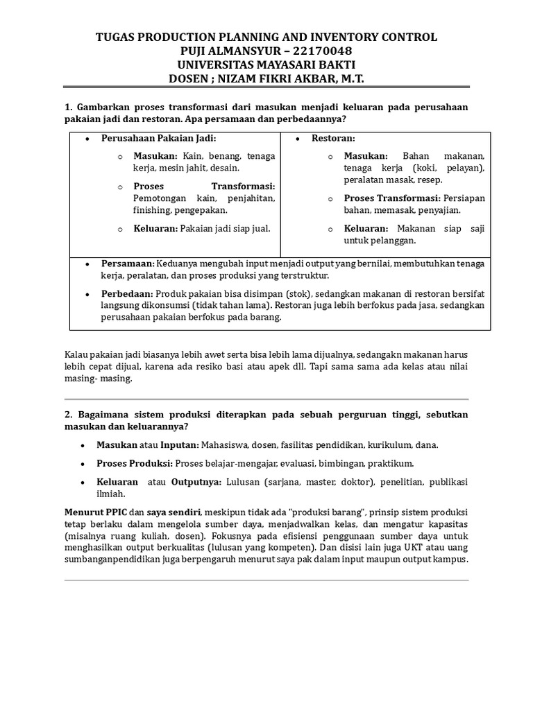 Peran PPIC dalam Pengendalian Stok | PDF