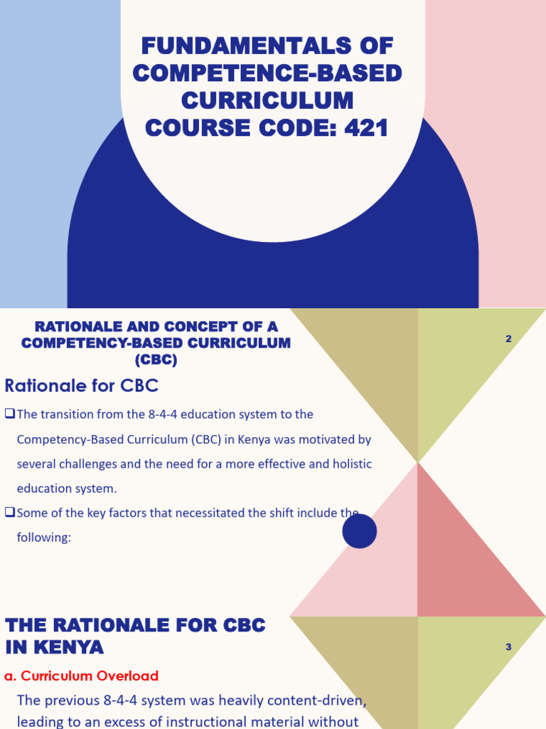 Rationale for Kenya's Competency-Based Curriculum | PDF | Learning ...
