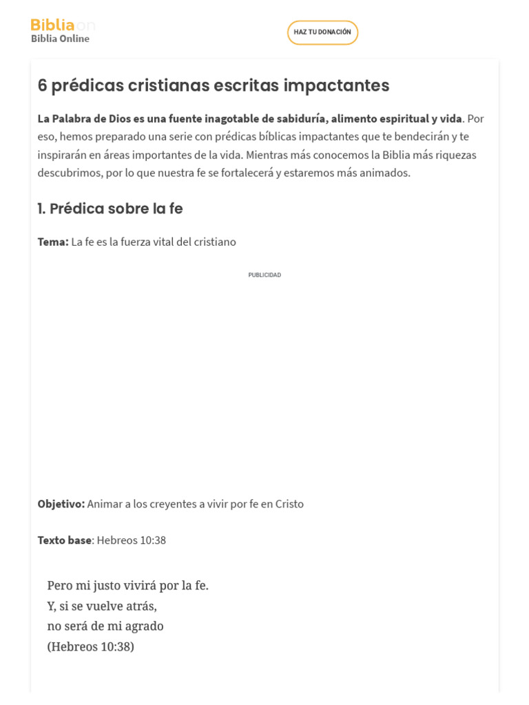 6 Prédicas Cristianas Impactantes | PDF | Oración | Amor