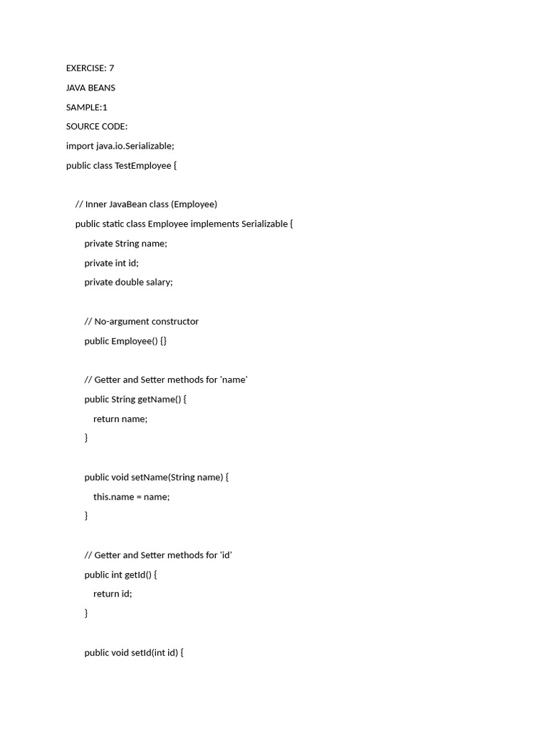 7-8 Java Exercise Sample | PDF | Method (Computer Programming) | My Sql