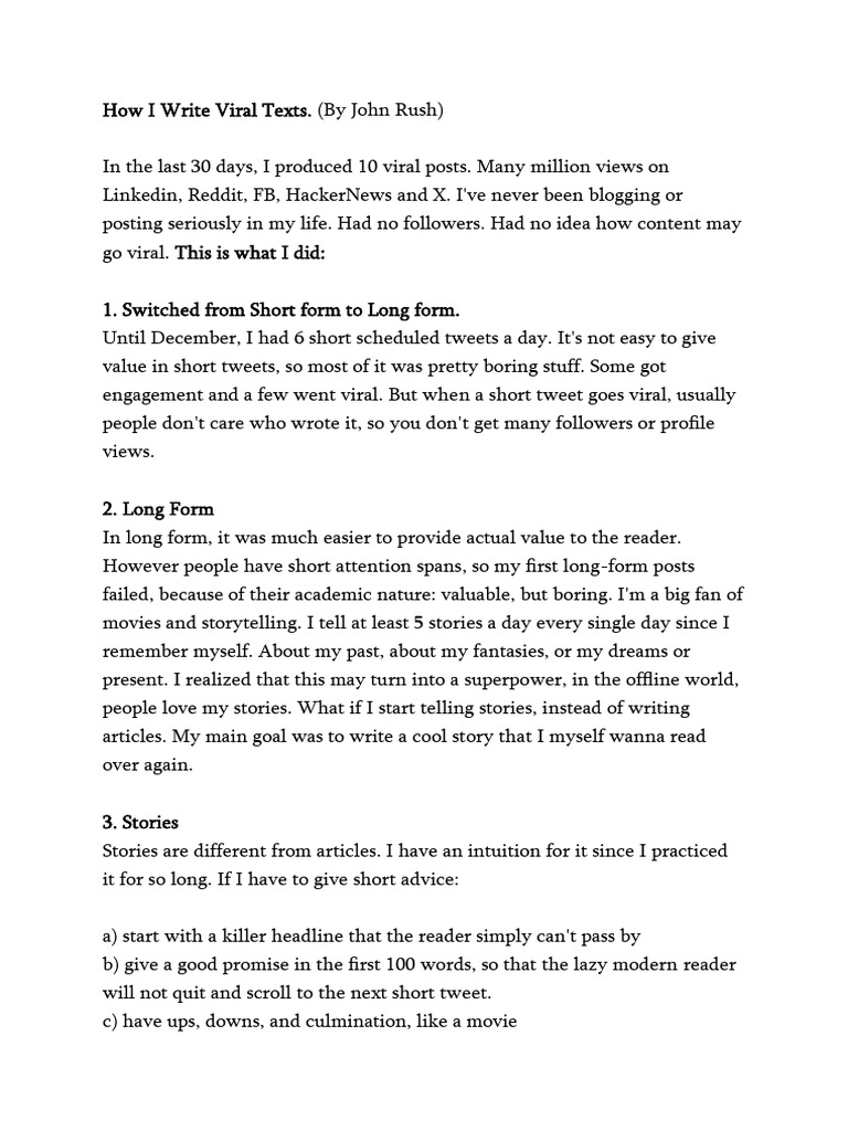 How to Write Viral Content Effectively | PDF