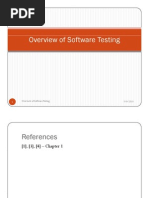 3/9/2010 Overview of Software Testing