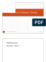 3/9/2010 Overview of Software Testing