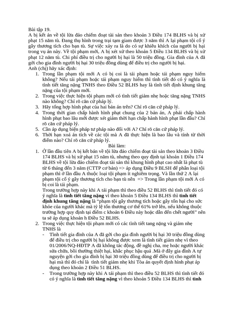 Bai Tap HS Phan Chung (Co Dap An) | PDF