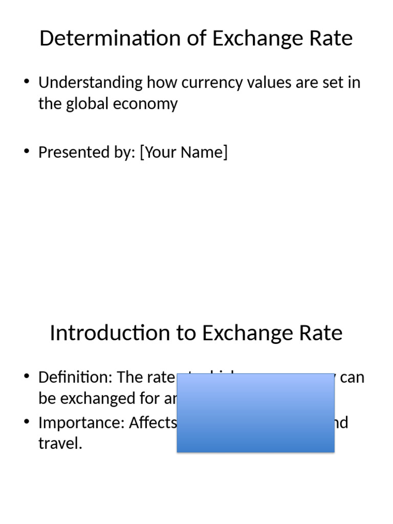 Determination of Exchange Rate Final | PDF | Exchange Rate | Interest Rates