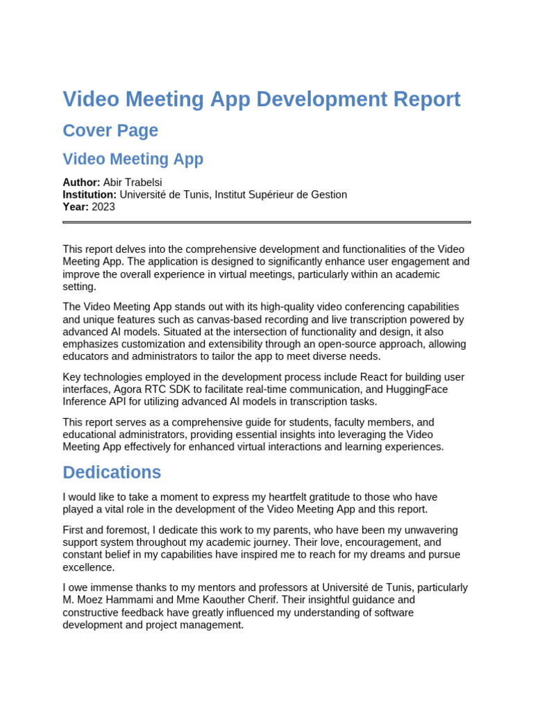 Video Meeting App Development Insights | PDF | Software Testing ...