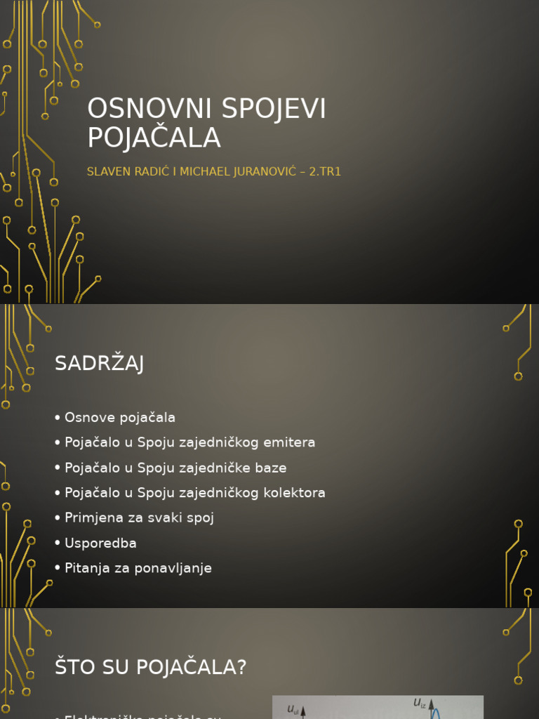 Osnovni Spojevi Pojačala | PDF
