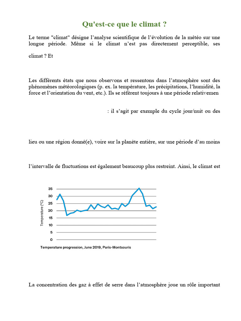 Comprendre le climat et ses facteurs | PDF | Effet de serre | Climat