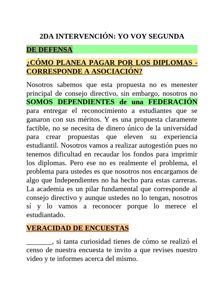 2da Intervención | PDF