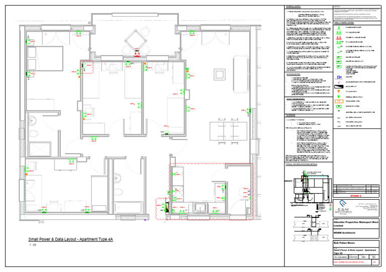 Small Power & Data Layout for Apartment | PDF | Electrical Connector ...