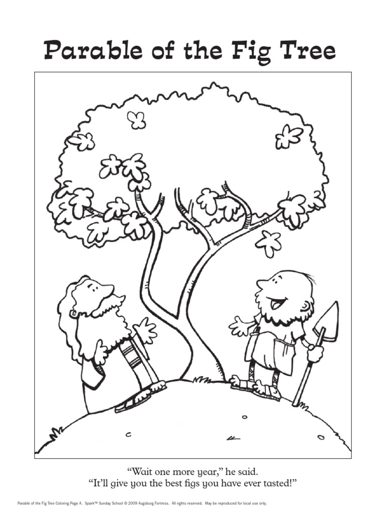 Parable of the Fig Tree Coloring Page A | PDF