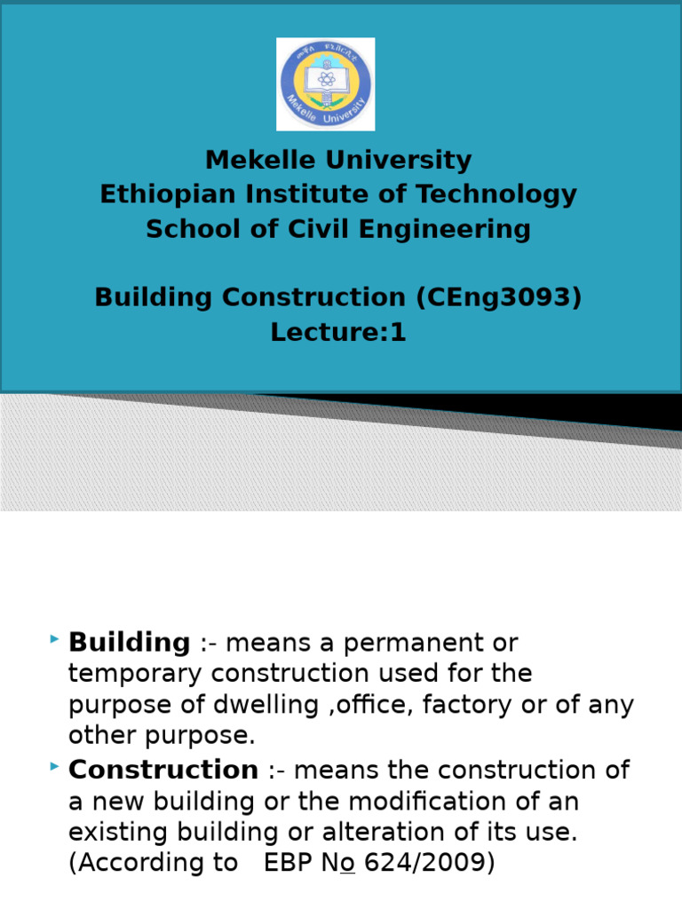 Building Chapter 1 with case study | PDF | Building