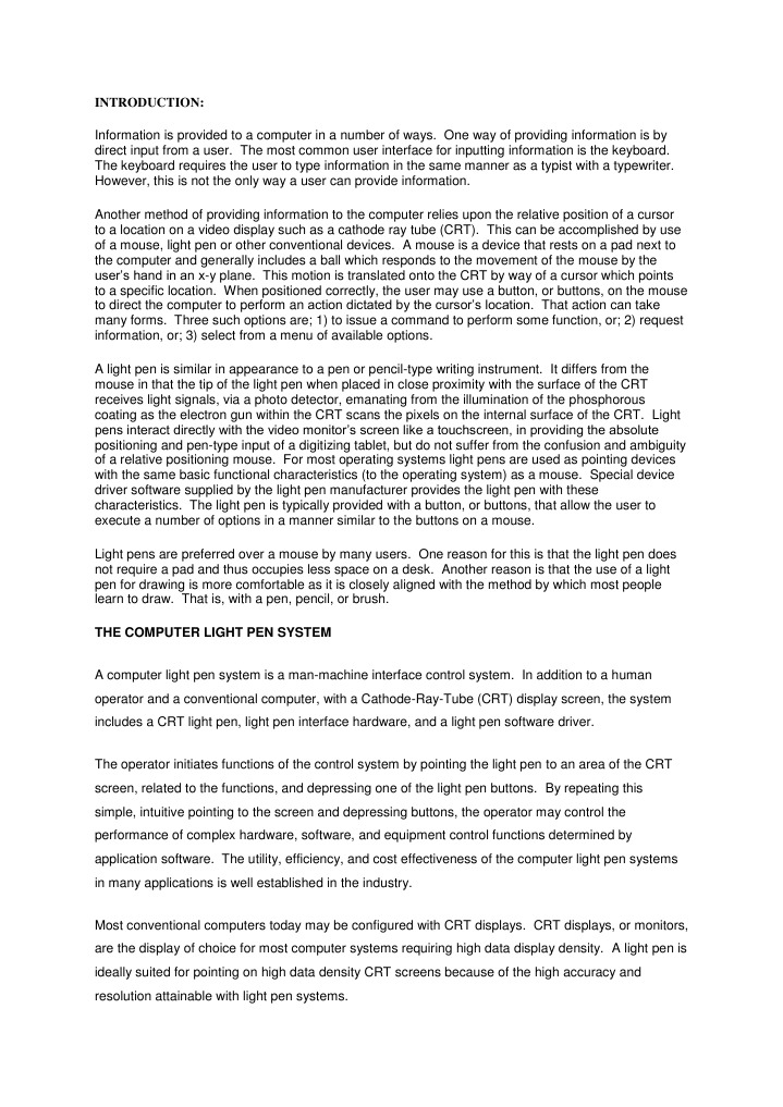 Light Pen PDF Cathode Ray Tube Video