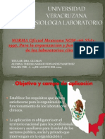 NORMA Oficial Mexicana NOM 166 SSA1 1997