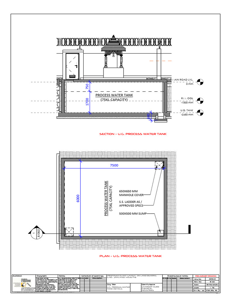Phase-1!24!06-2024 - Sheet - A106-2 - U-G - Process Water Tank Details ...