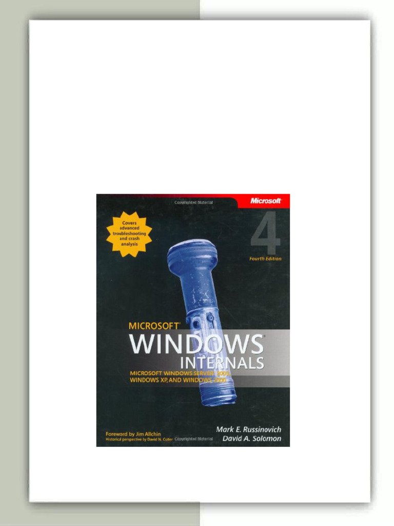 Microsoft Windows Internals 4th Edition Edition Mark E. Russinovich ...