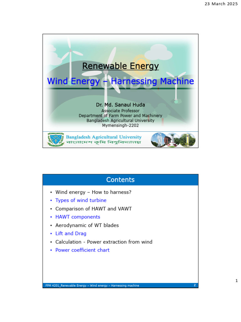 Wind Energy Harnessing Techniques Guide | PDF | Wind Turbine | Turbine