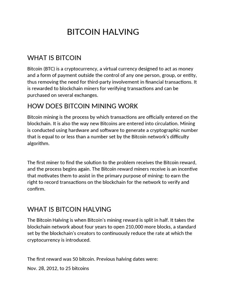 Bitcoin Halving Insights for 2024 | PDF | Bitcoin | Cryptocurrency