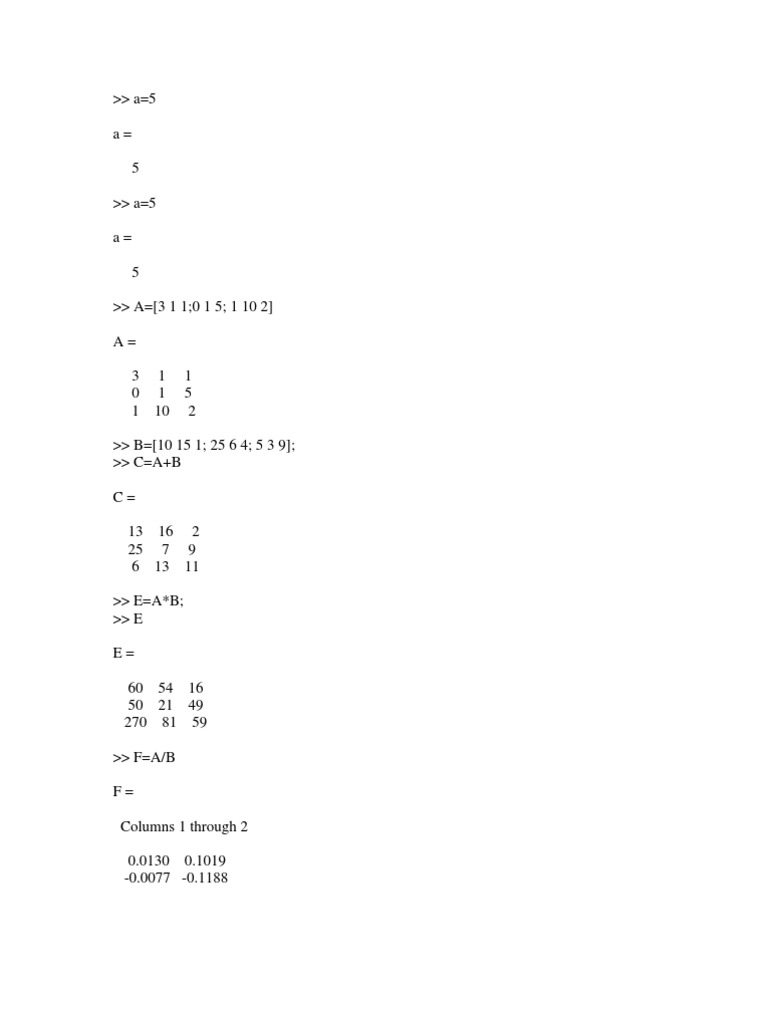Matlab | PDF | Notation | Punctuation