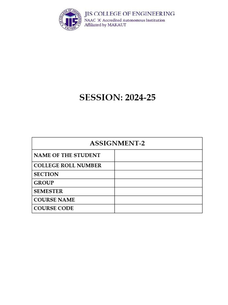Top Sheet (Assignment-2) | PDF