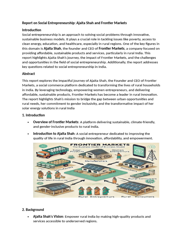 Ajaita Shah: Transforming Rural India | PDF | Social Entrepreneurship ...