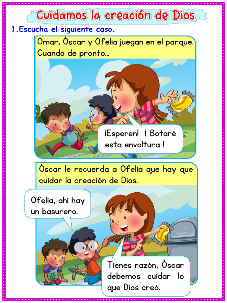 Cuidando la Creación de Dios para Niños | PDF