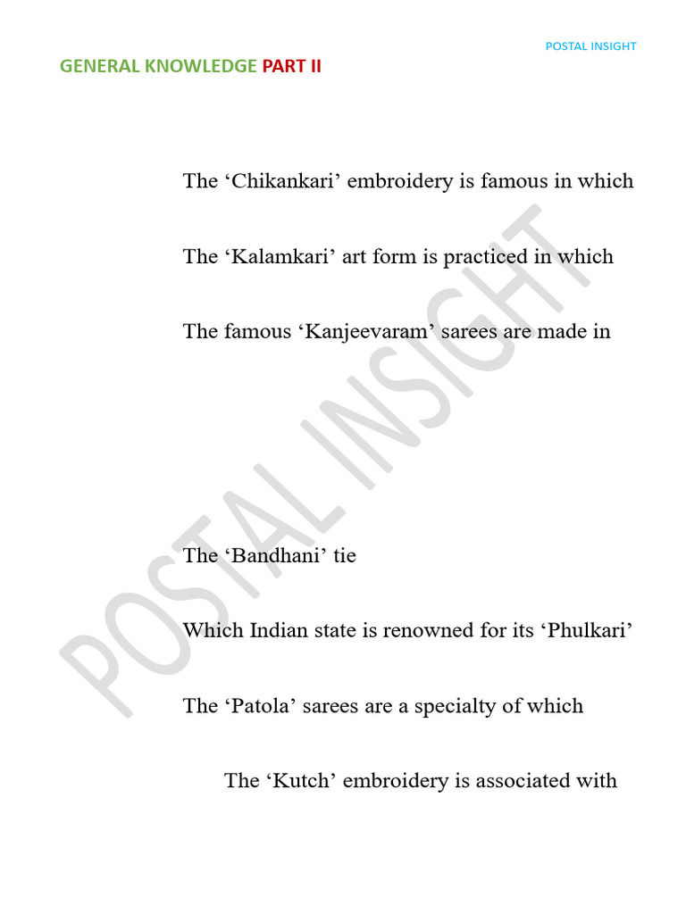 General Knowledge Part II Pi | PDF