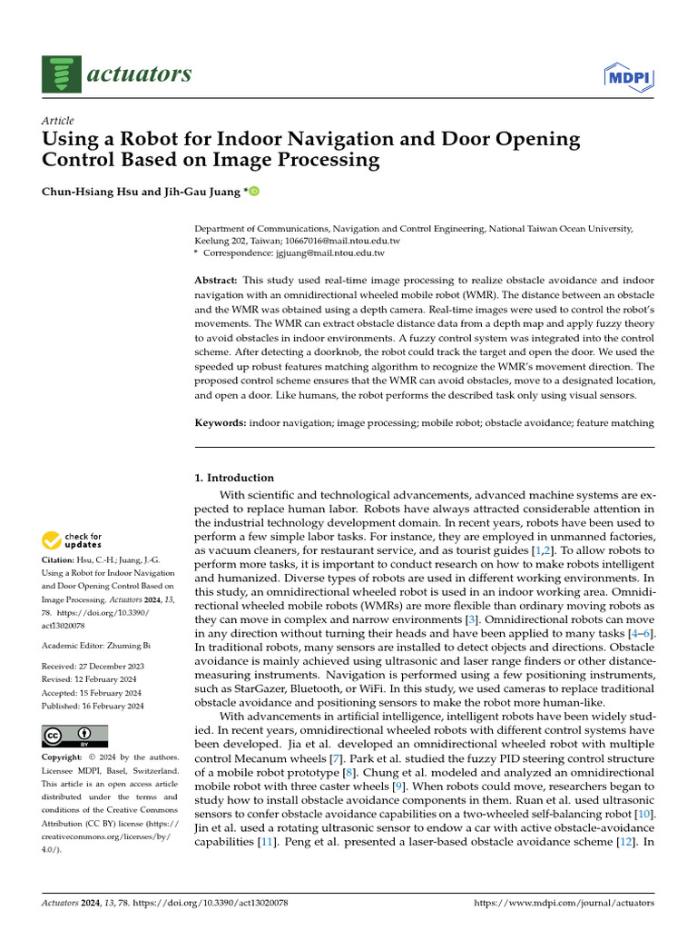 Using A Robot For Indoor Navig | PDF