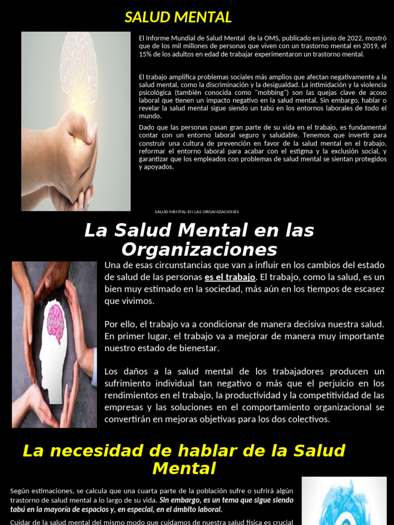 Salud Mental en el Trabajo: Claves y Retos | PDF | Salud mental | Mente