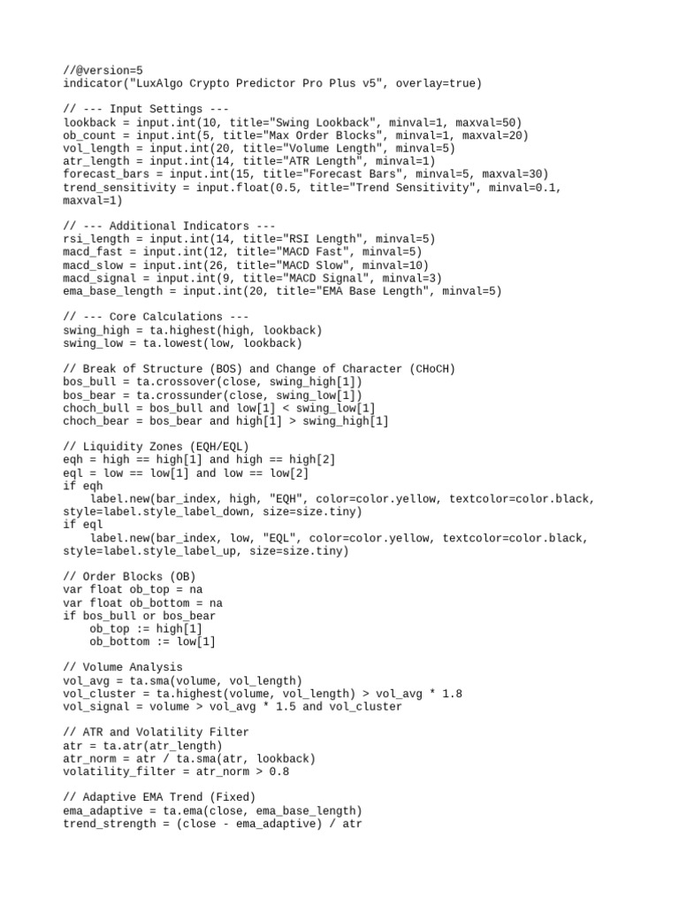 Pine Script Dotted Plot Example | PDF | Technical Analysis | Market ...