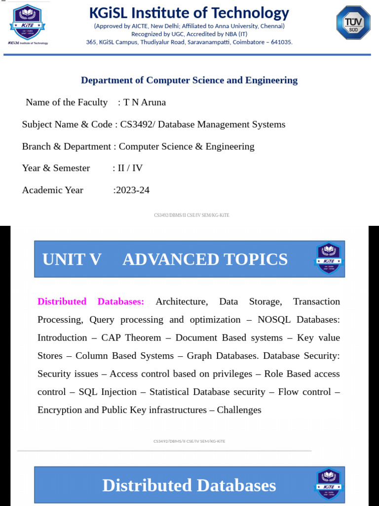 LM 1 - Distributed Databases | PDF | Databases | Data Management