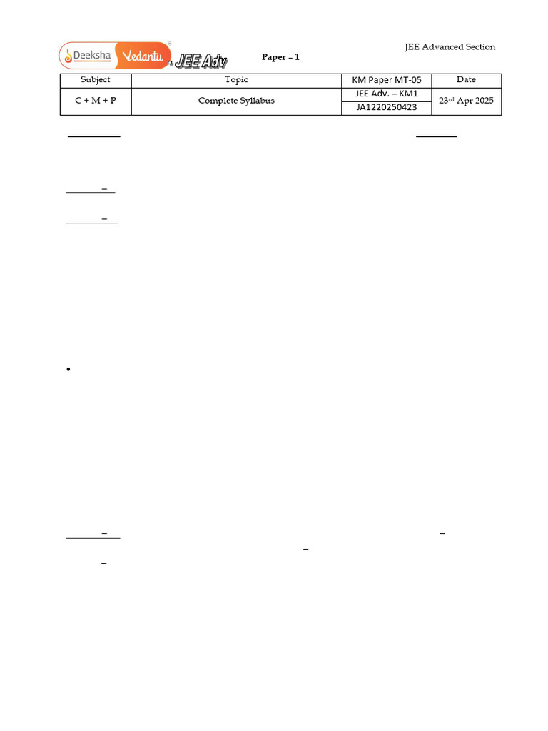 JEE Advanced 2025 Paper 1 Syllabus | PDF | Photoelectric Effect