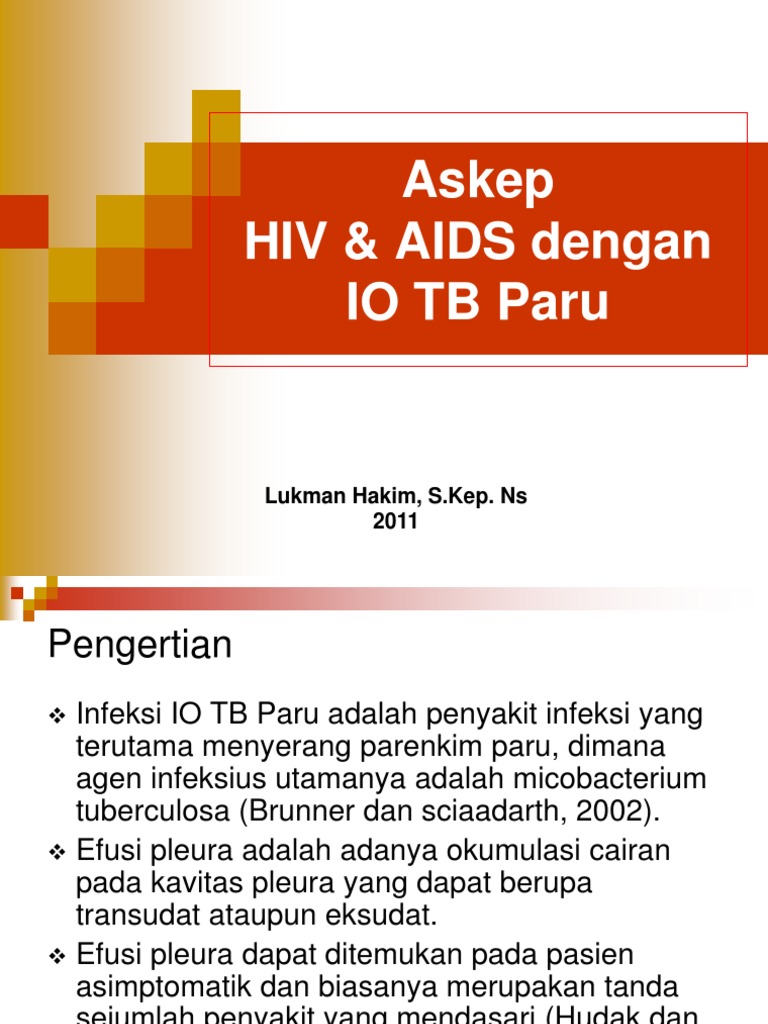 Askep HIV & AIDS Dengan IO TB Paru | PDF | Pengembangan Diri ...